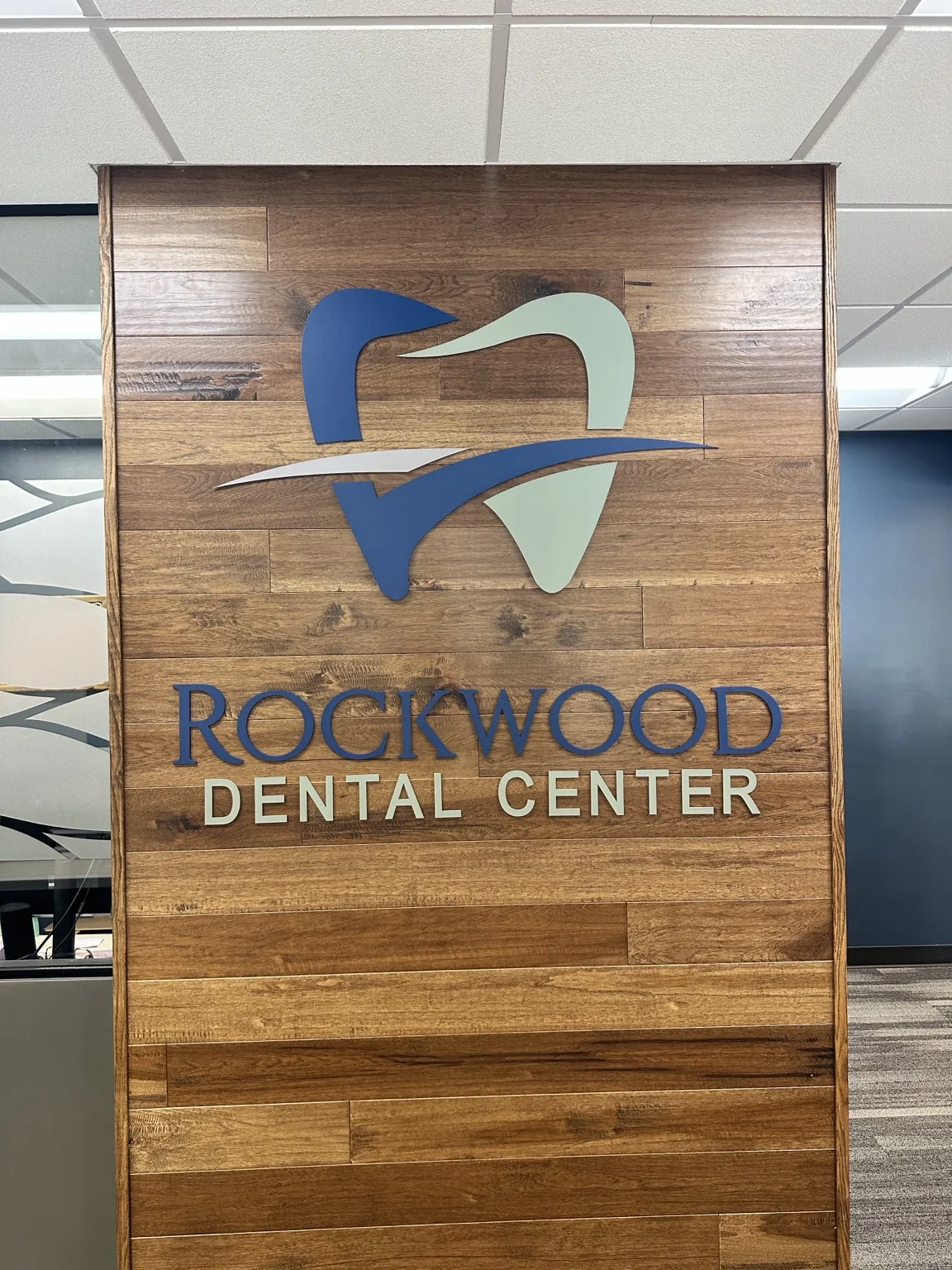 Rockwood Dental dimensional wall sign