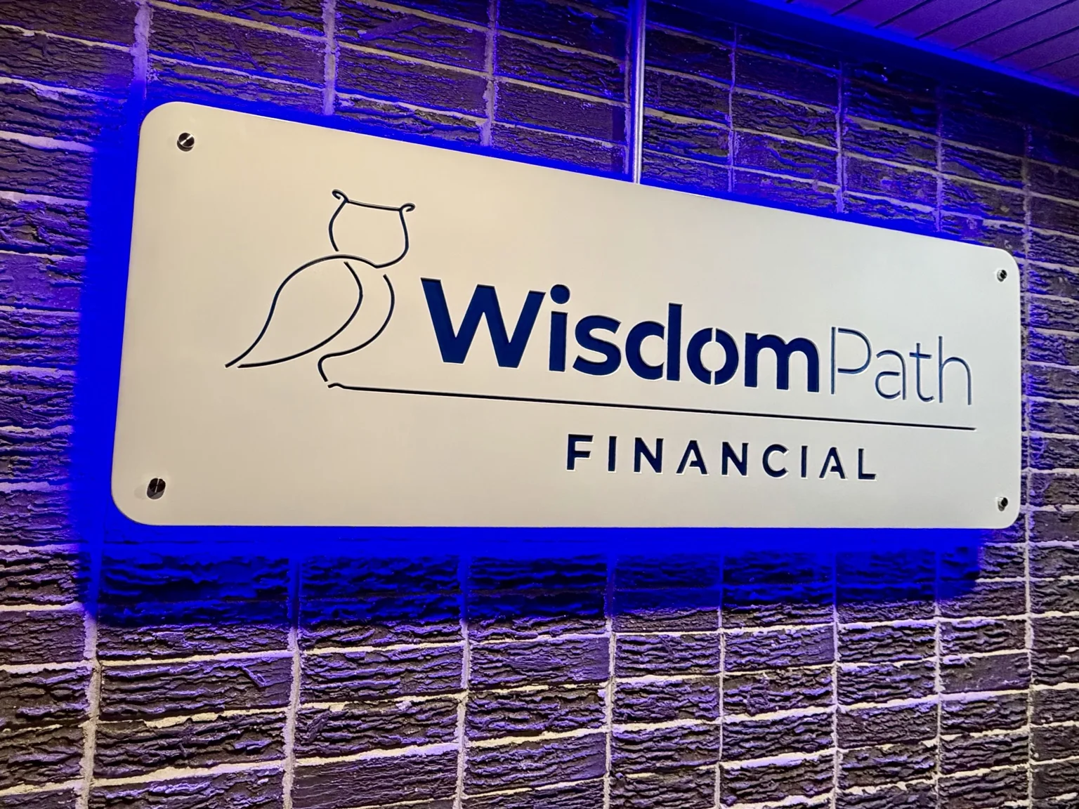 WisdomPath Financial backlit sign
